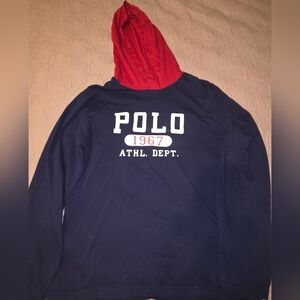 Boy's XL Polo Ralph Lauren Red and Navy Hoodie